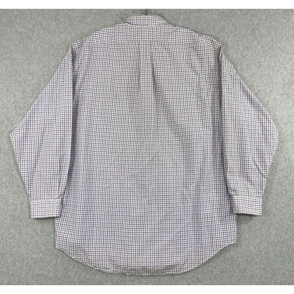Polo Ralph Lauren Yarmouth Shirt 17 1/2 34/35 Long Sleeve Check Picnic Pink Blue